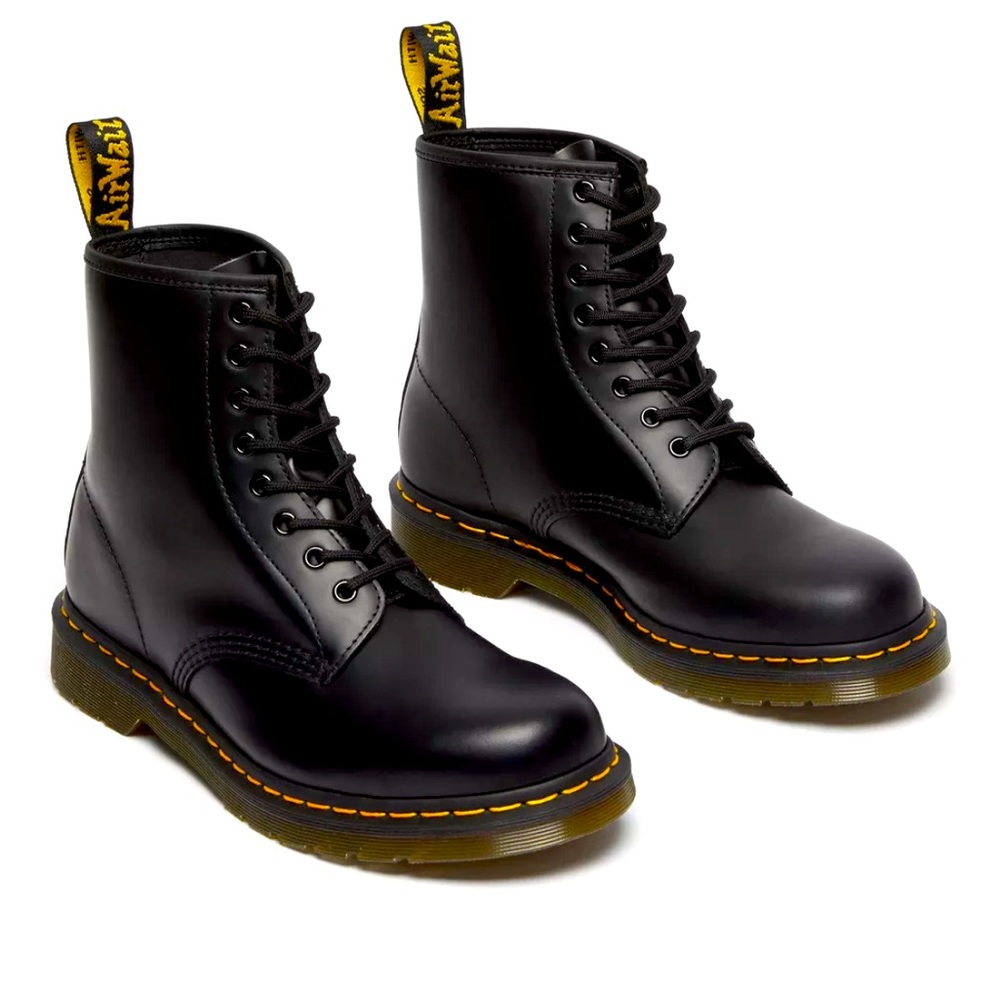 Dr. Martens Black Leather Moto Boots